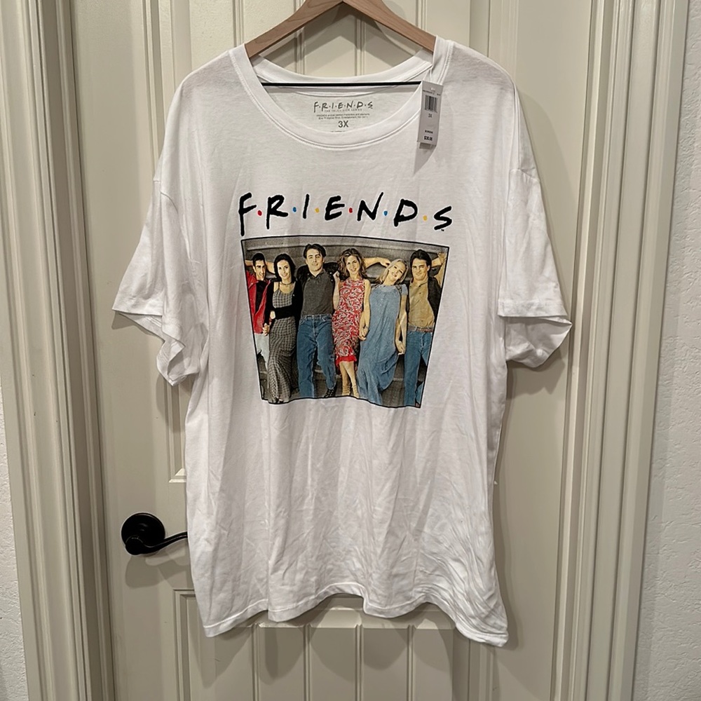 NWT White Friends T-Shirt 3X